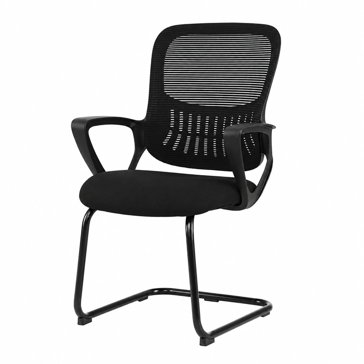 lot-de-2-chaises-de-bureau-en-maille-respirante-siege-rembourre-cadre-en-metal-pour-conference-et-salle-d-attente-noir-kidwlz9896tg